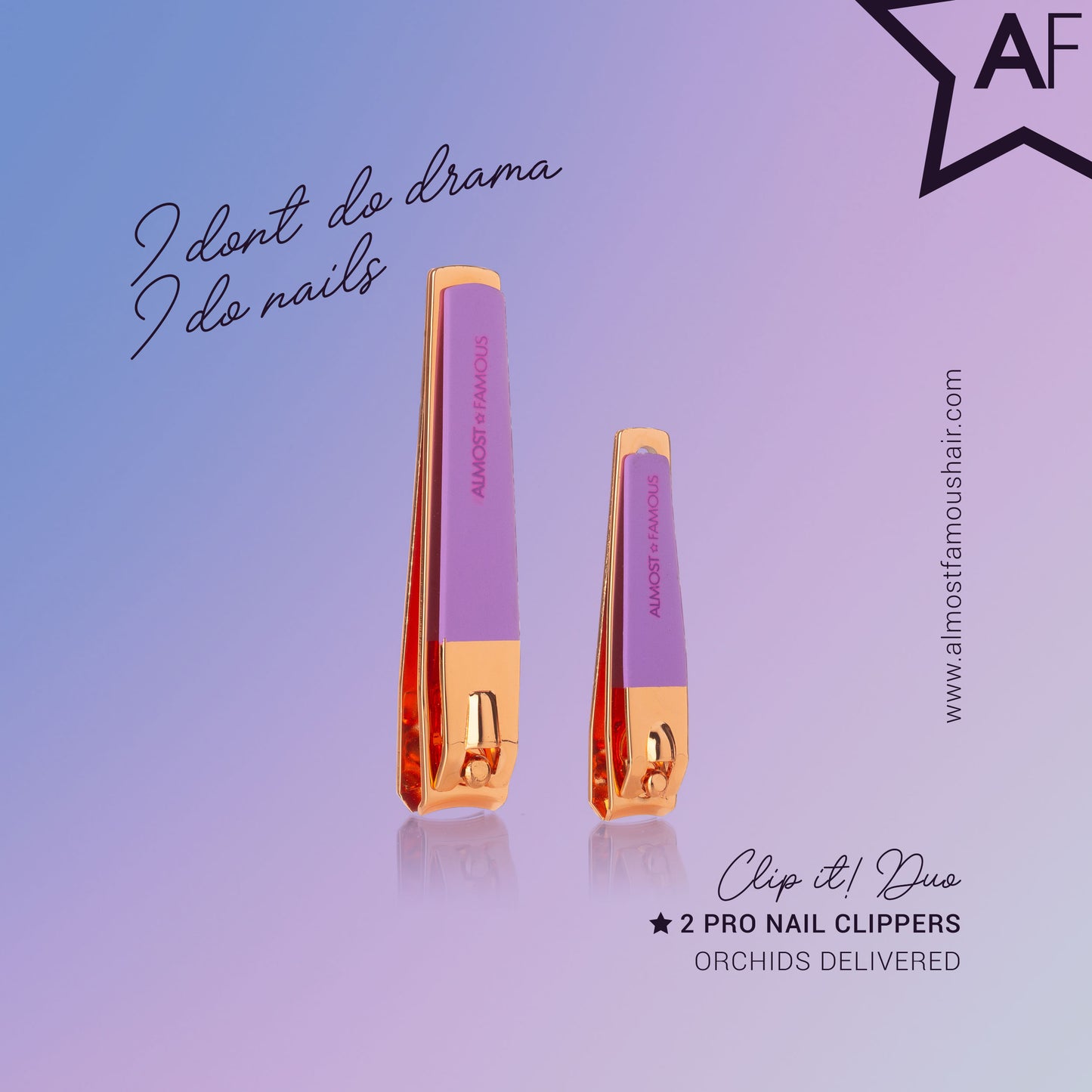 Duo de coupe-ongles "Clip It" en or rose par Almost Famous