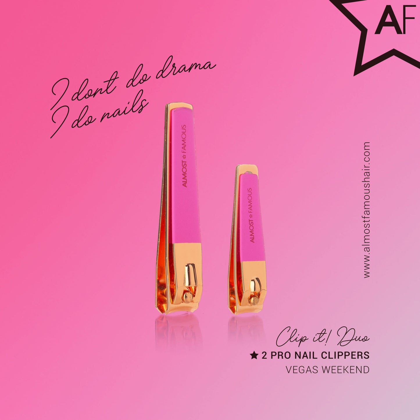 Duo de coupe-ongles "Clip It" en or rose par Almost Famous