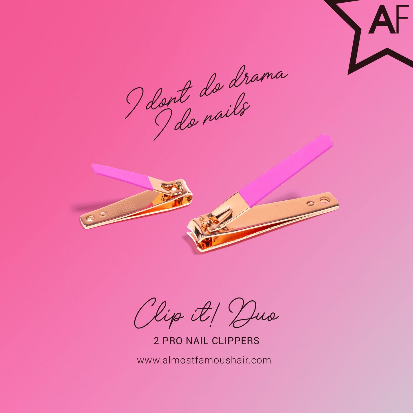 Duo de coupe-ongles "Clip It" en or rose par Almost Famous